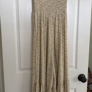 NATURAL LIFE Floral Cream Jumpsuit